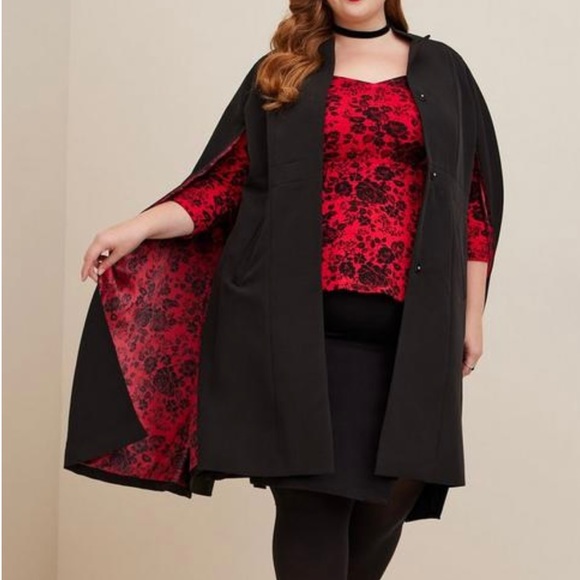 Torrid Retro Chic Cape Coat Size 00 - M/L - 10 - Picture 2 of 9